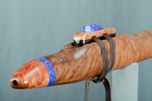 Brown Mallee Burl Native American Flute, Minor, Low F-4, #N9E